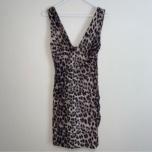 Leopard Cheetah Print Dress Bodycon Mini Cat Costume Halloween